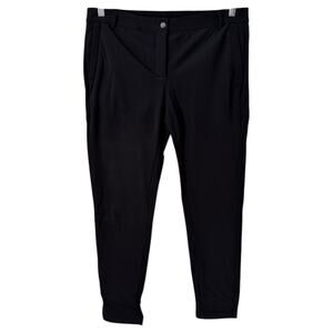 NWT Anatomie Dila Travel Pants Black Heavy Fleece Lined Skinny Stretchy Sz Large